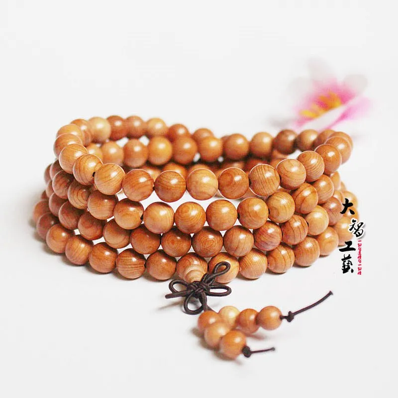 Multilayer 108 Wood Beads Lotus OM Bracelet Tibetan Buddhist Mala Buddha Charm Rosary Bracelet Yoga Wooden For Women Men Jewelry