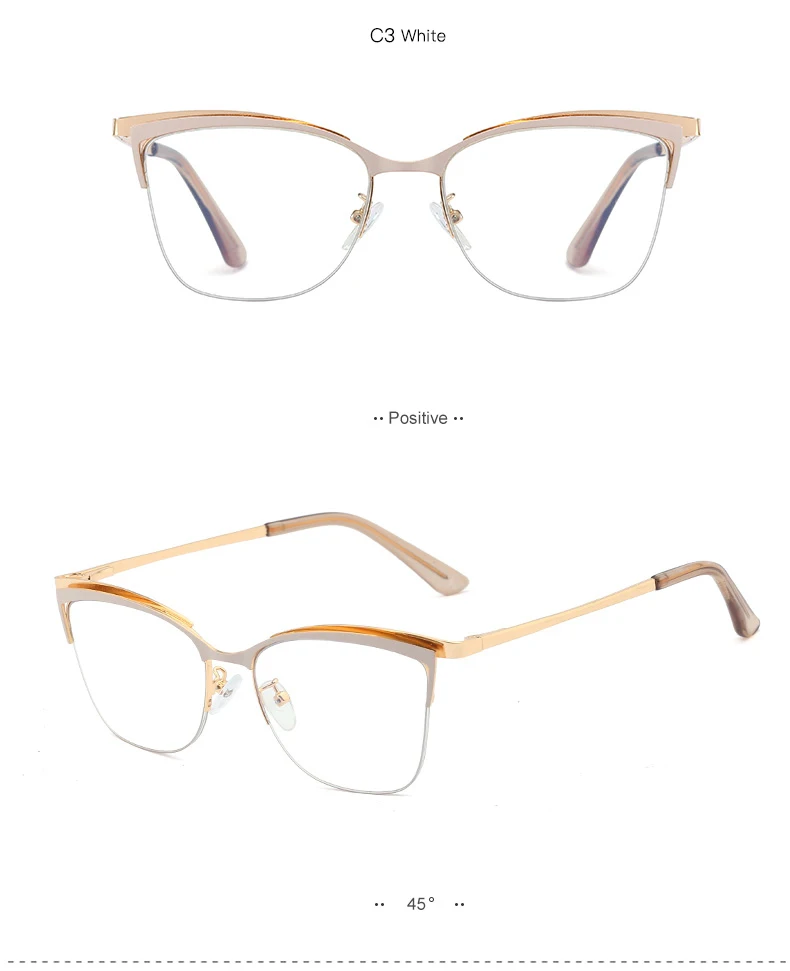Blau Licht Blockieren Gläser Optische Verordnung Frauen Brillen Neue Frauen Brillen Mode UV400 Anti-Reflektierende Brille – Detail 8