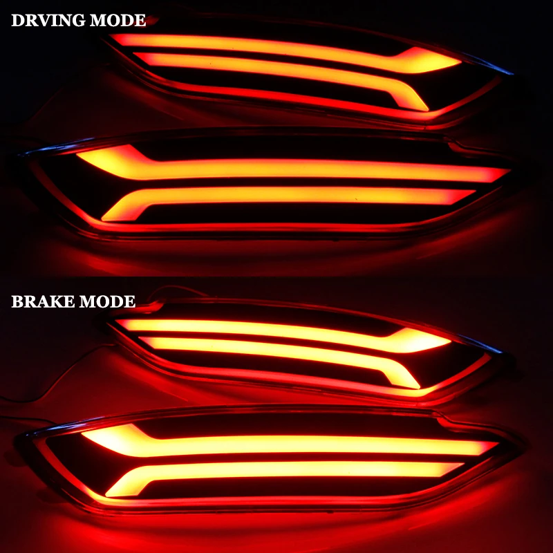 LED Rear Bumper Reflector Light Car Driving Brake Fog Trim Molding Tail Lamp For Hyundai Tucson 2015 2016 2017