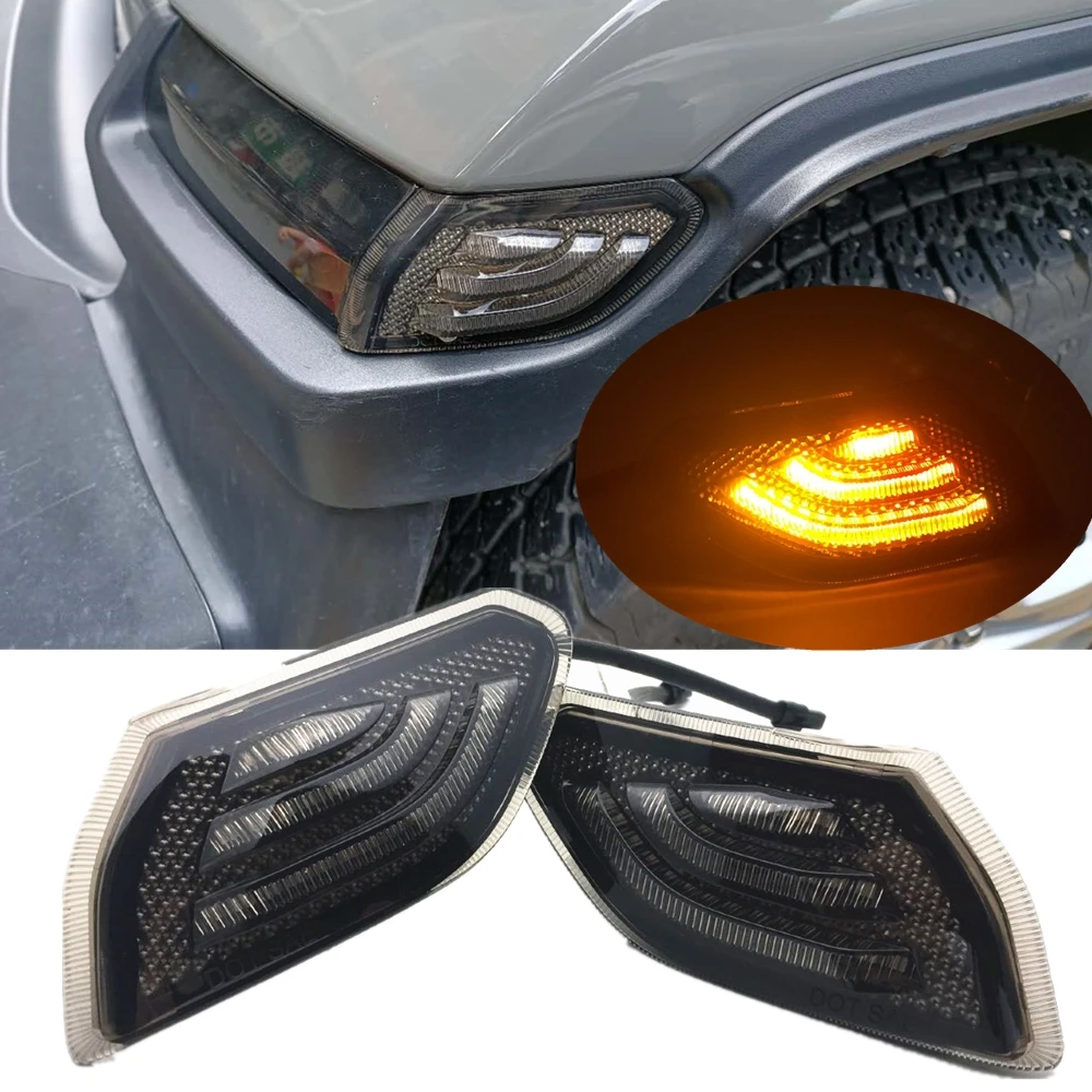 

For Jeep Wrangler JL 2018 2019 Smoked Led Turn Signal Amber Side Maker Light Lamp For Jeep JL Accessories