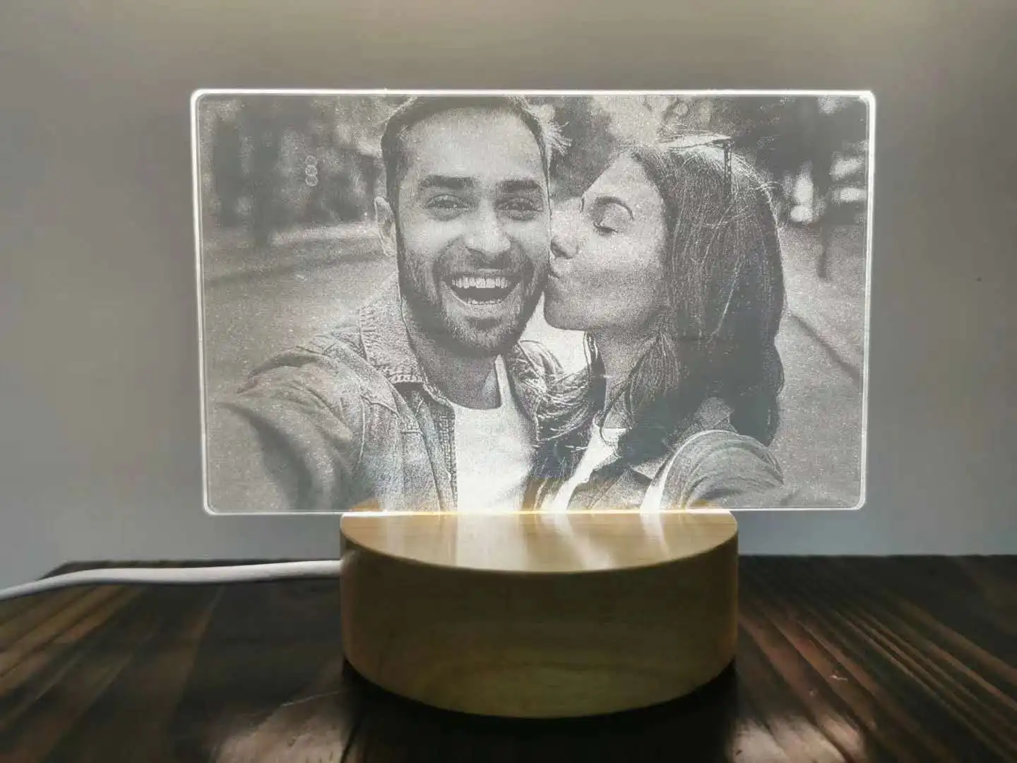

3D Night Light DIY USB ABS Black/White Base Night Lamp For Gifts Souvenir Light Custom Text Photo Dropshipping Customized GiC