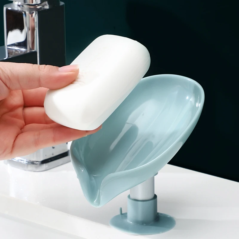 xiaomi Bathroom Supplies Shower Soap Holder Leaf Shape Soap Box Drain Soap Holder Box  sponge Storage Plate Tray Bathroom Gadg