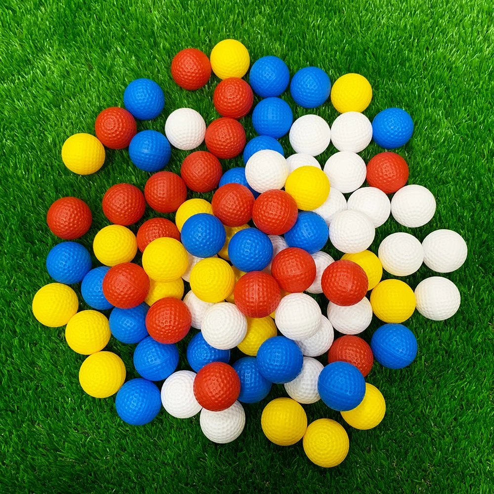 24 piezas 41mm Bolas de golf de entrenamiento de interior huecas de plástico