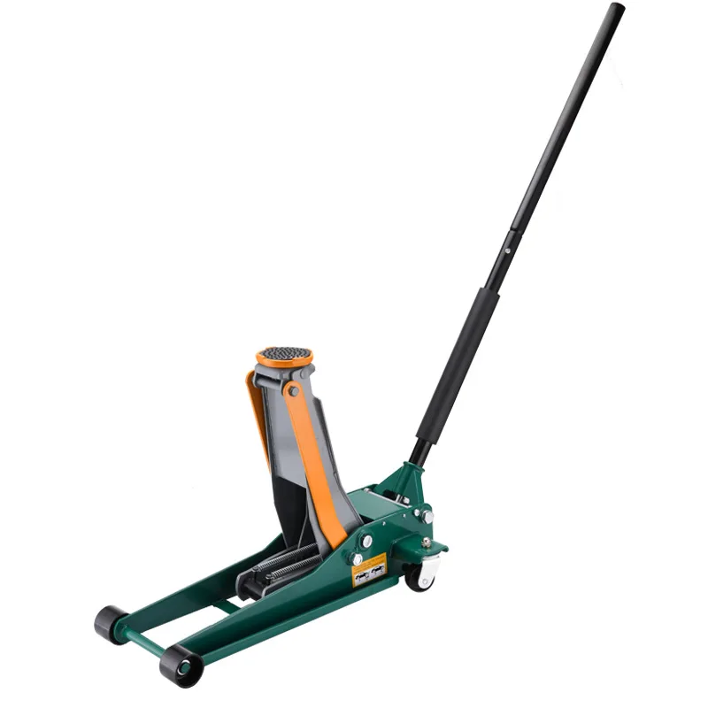 Presa portatile per pneumatici per riparazione auto con presa orizzontale ultra bassa a doppia pompa idraulica 4T manuale