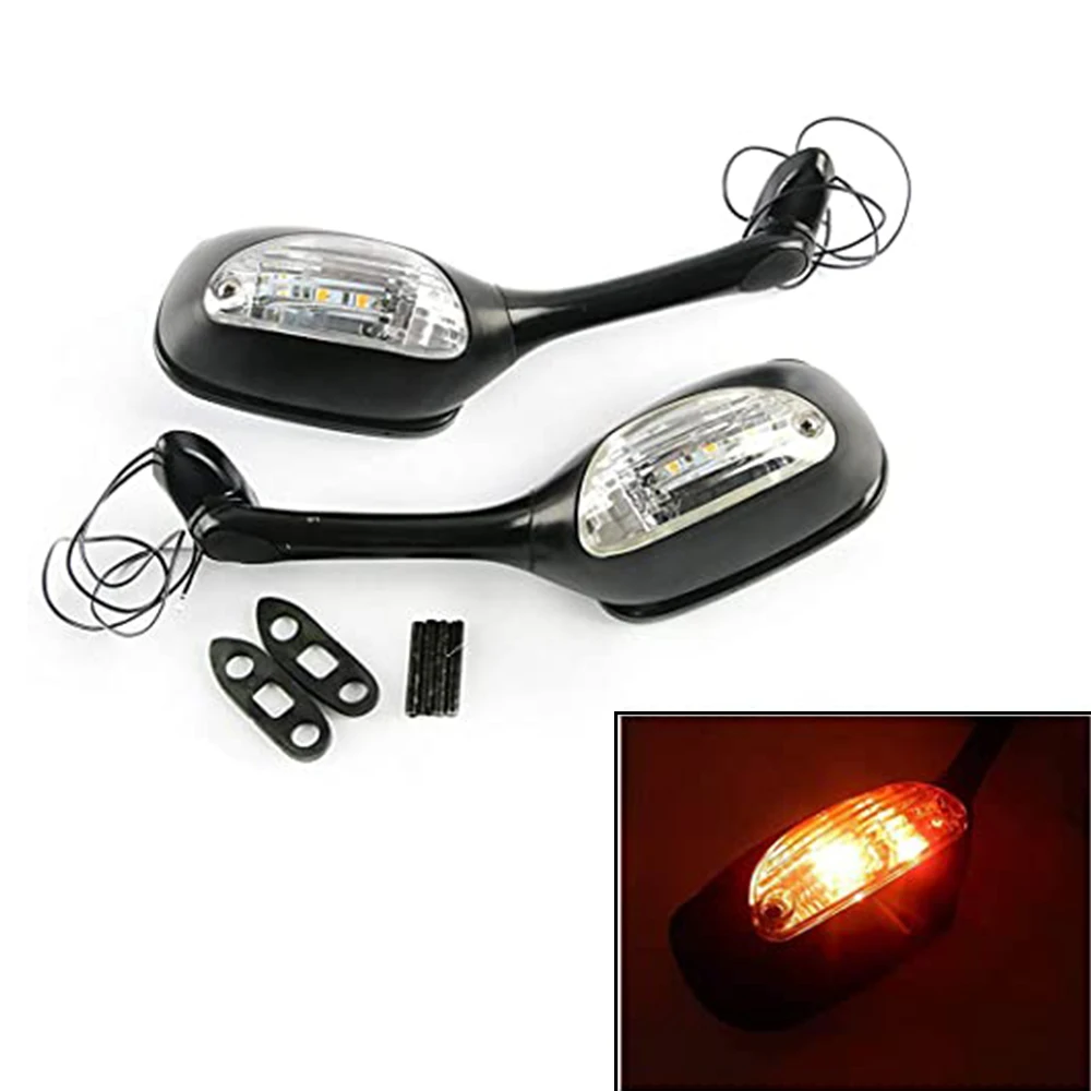 Motorcycle LED Turn Signal Mirror Rearview Side Mirror For Suzuki GSXR 600 750 1000 K5 K6 K7 K8 K9 SV650 SV650S SV1000 SV1000S