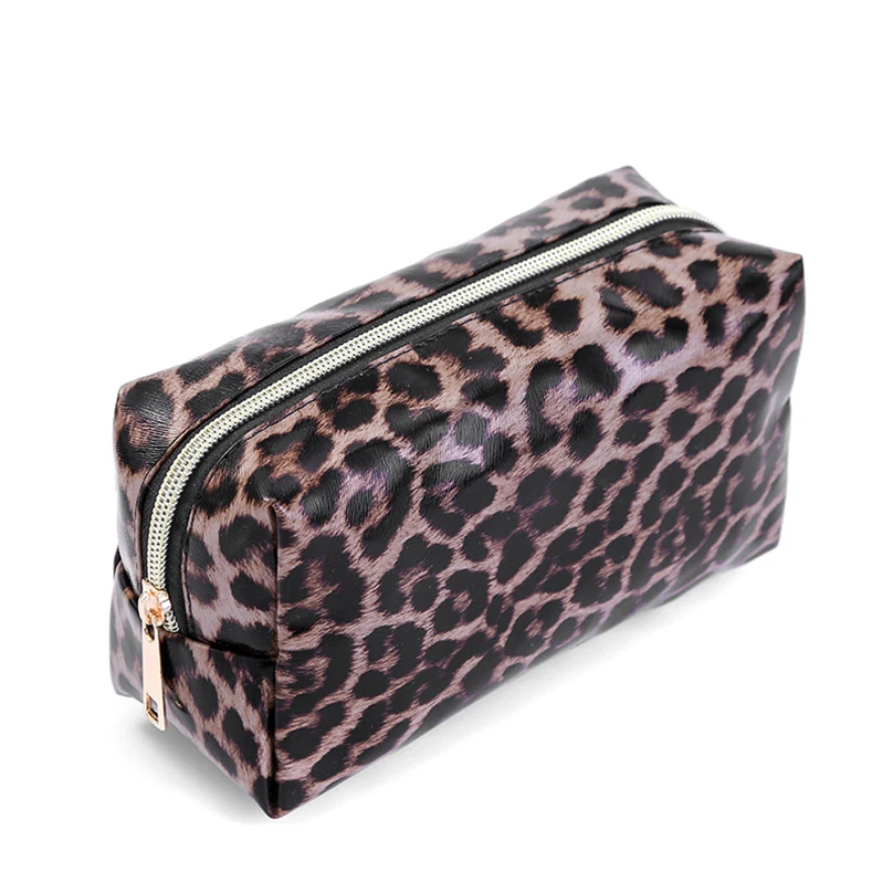 Pencil Case Big Kawaii Pencil Bags Stationery Trousse PU Leather Leopard Print Make Up Pen Case School Supplies Pencil Cases