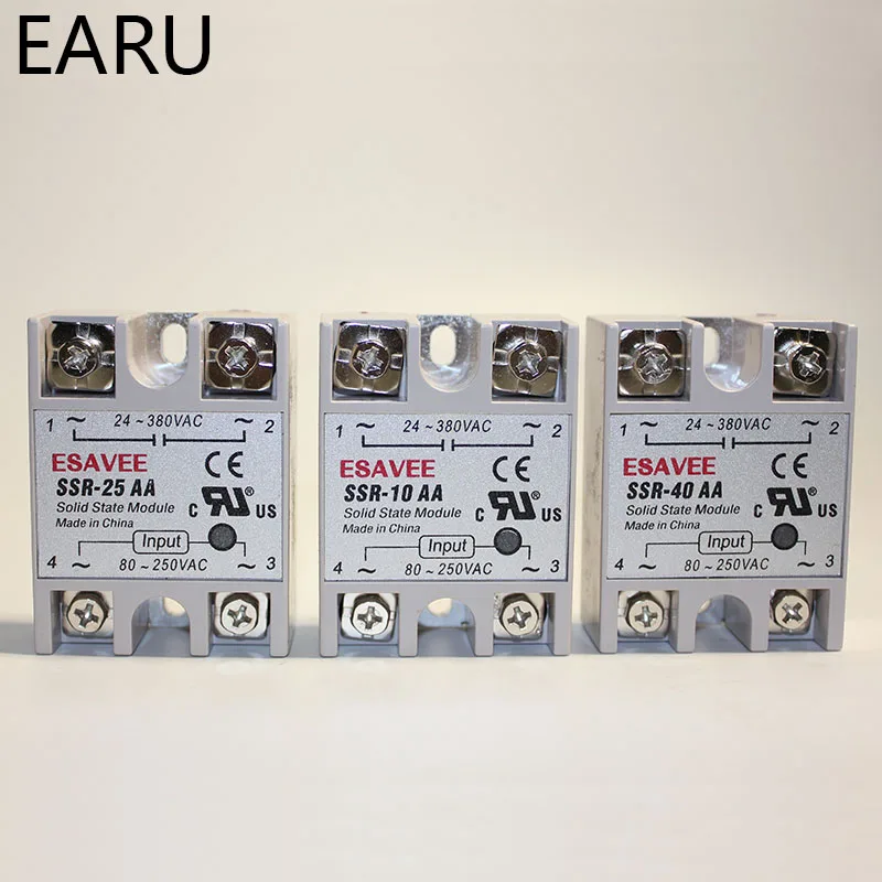 Stałe przekaźnik stanu SSR-10AA/25AA/40AA 10A 25A 40A w rzeczywistości 80-250V AC do 24-380V AC SSR 10AA 25AA 40AA przekaźnik półprzewodnikowy