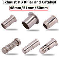 48mm 51mm 60mm Motorcycle Exhaust Removable Silencer Muffler Catalyst DB Killer Silencer Noise Sound