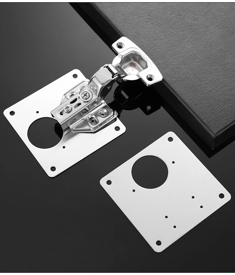 Kak Edelstahl Schrank Scharnier Reparatur platte 4-10 Pack Tür scharnier montiert Platte mit Schrauben Möbel Hardware Zubehör – Detail 18