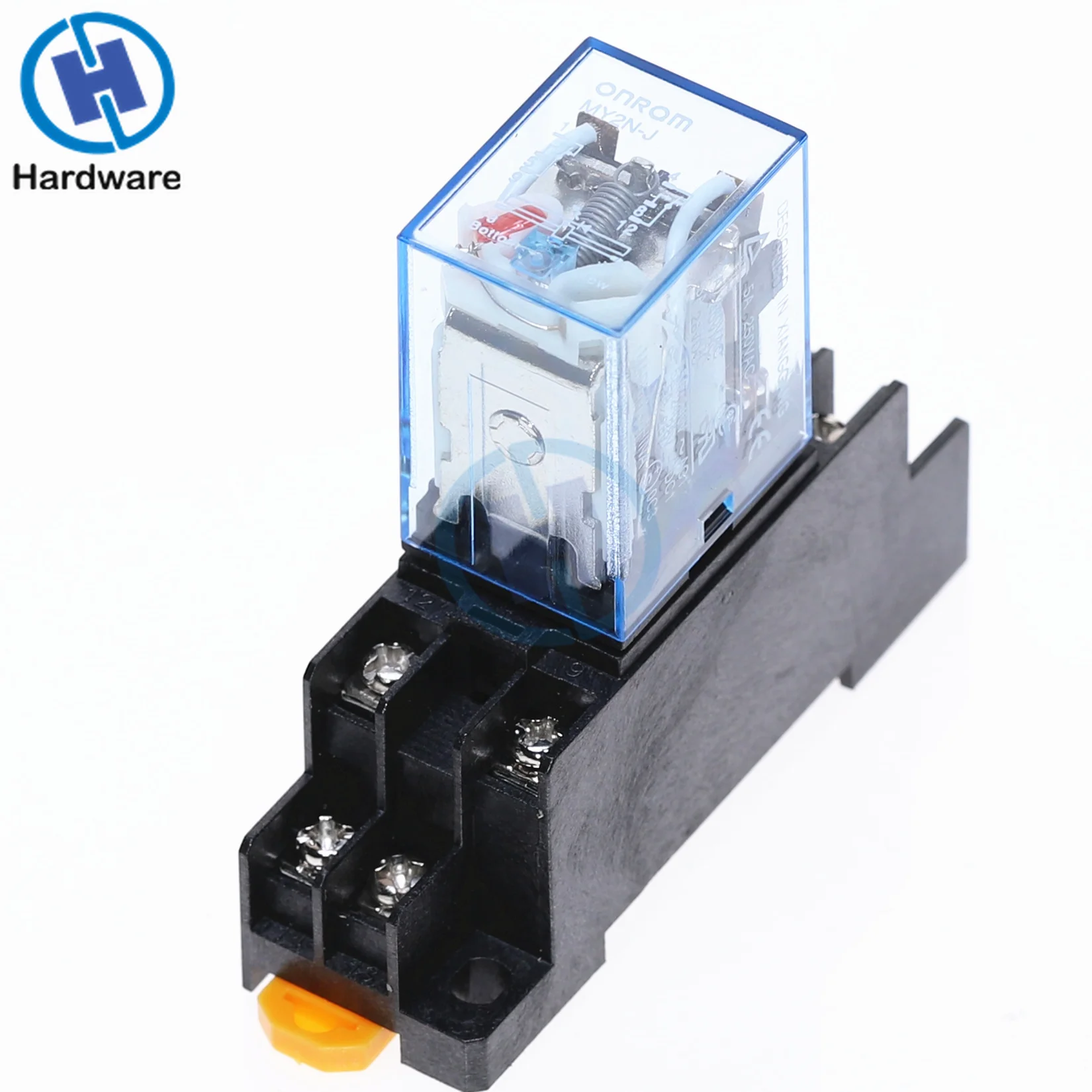 HH52P MY2NJ Model DPDT 12VDC DC24V AC110V AC220V Coil 8 Pin 35mm DIN Rail Power Relay + Socket