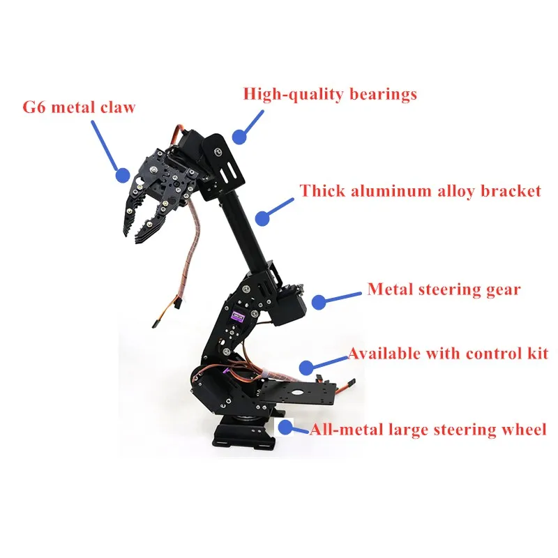 

DoArm S8 8 DoF Aluminum Alloy Metal Robot Arm/Hand Robotic Manipulator ABB Arm Model Claw For Arduino WiFi Kit