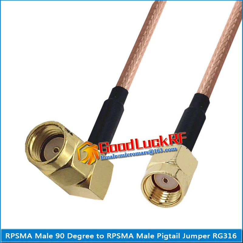 Kit Set SMA 90 Degree Right Angle to RPSMA RP-SMA SMA Male & Female Washer Bulkhead Mount Nut Pigtail Jumper RG316 Cable