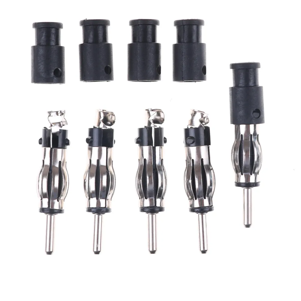 5pcs Male Car CD Radio Aerial Antenna Plug Adapter Plastic Handle Connector