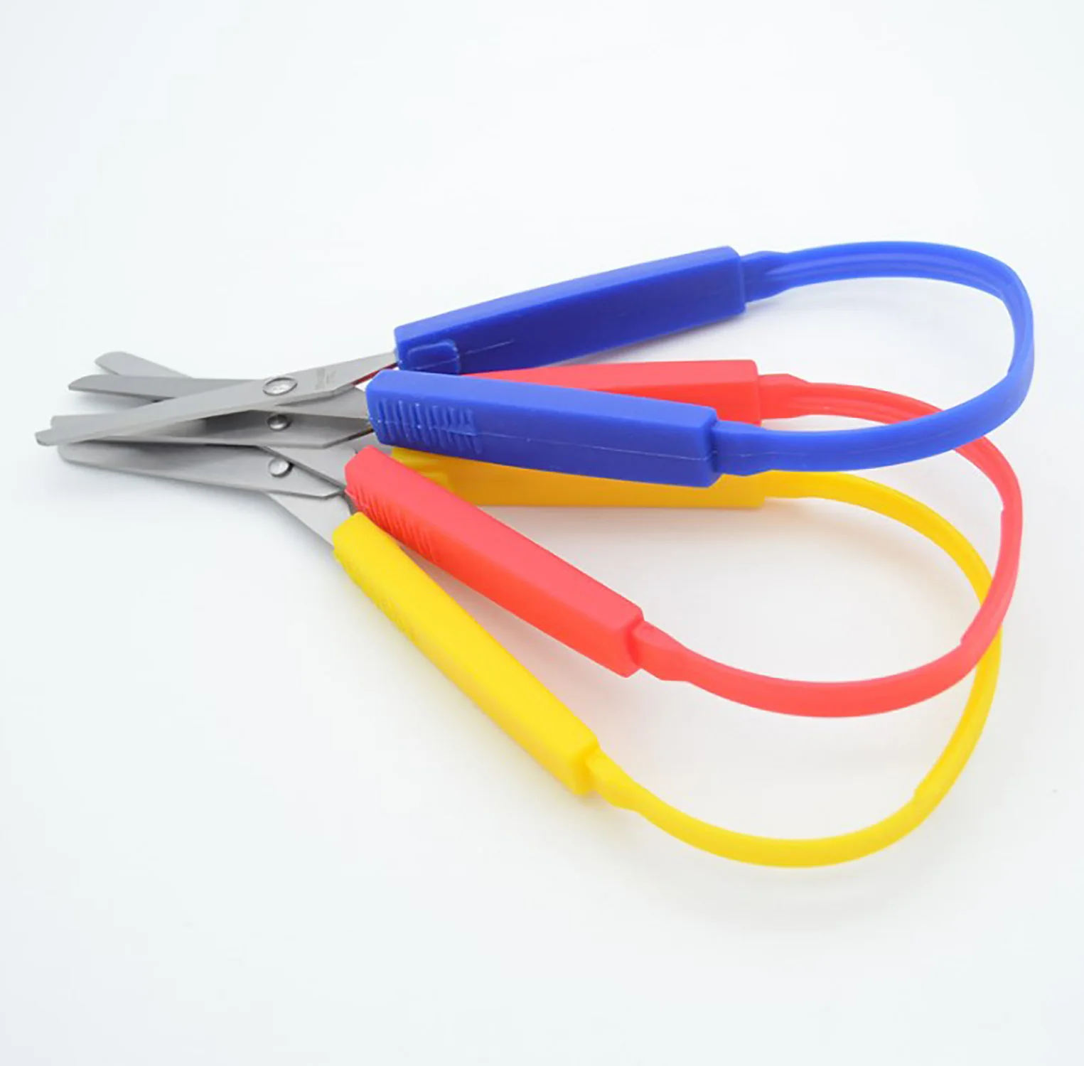 Schleife Schere für Kinder Teens Erwachsene Bunte Geschleift, Mini Einfach Grip Scissor Adaptive Design Schneiden für Kleine Hände, 8 zoll