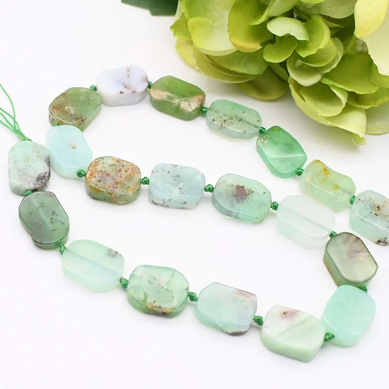 13x18mm Natural chrysoprase irregular stone beads DIY necklace bracelet jewelry making 15 \