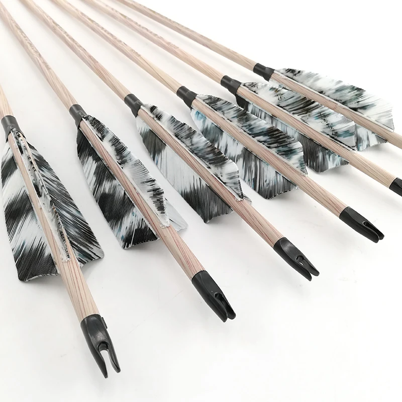 

Pinals Archery Carbon Arrows Spine 400 500 600 Wooden Coating Shafts Turkey Feather for Compound Bows Recurve bow Hunting