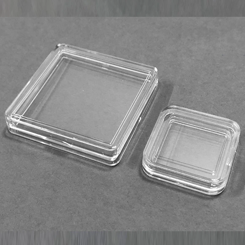 10Pieces High Quality 10 Size Square Clear Plastic Acrylic Protector Containers Case For Token Board Game Holder Boxes