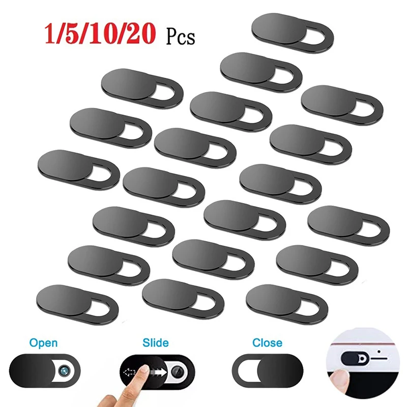 1/20PCS Webcam Cover Shutter Magnet Slider Universal Antispy Camera Cover For Web Laptop Ipad Macbook Phone Lens Privacy Sticker