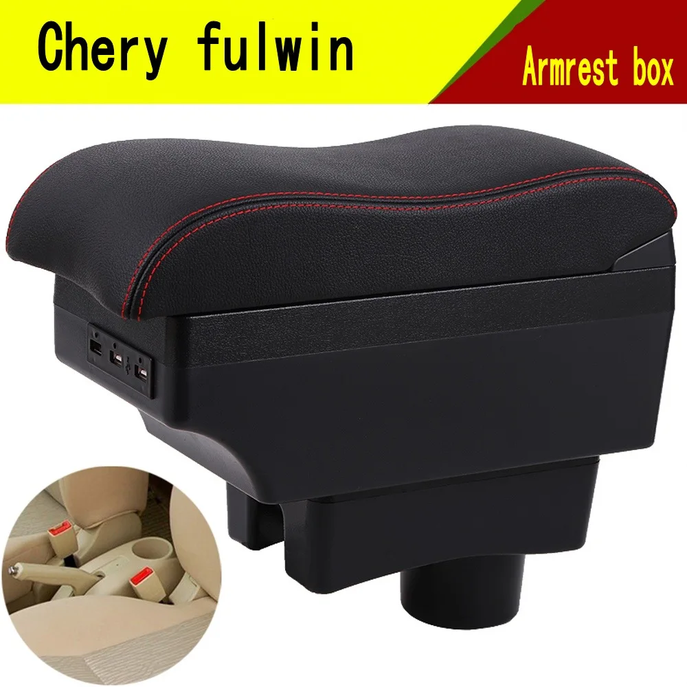 For Chery A13 Very Celer fulwin Armrest Box central Store content Storage box with cup holder mobile phone holder accessories