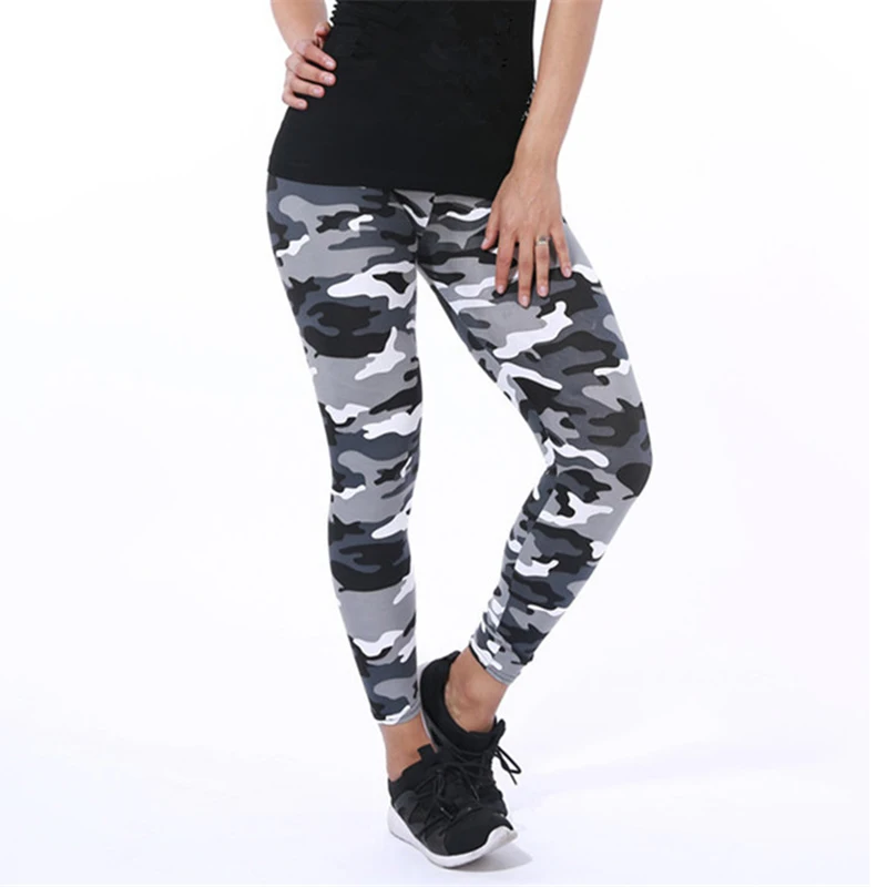 Mallas de camuflaje para mujer, Leggings ajustados de alta elasticidad, pantalón de ocio adelgazante para primavera y otoño, nuevas marcas