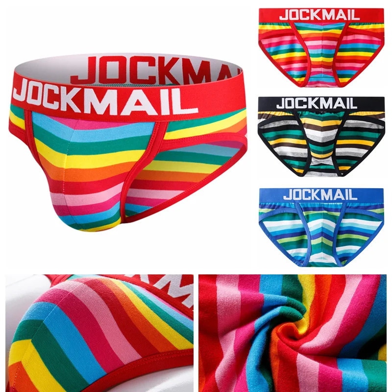 LGBTQ Party Clothing Cotton Rainbow Panties Colorful Color Fashion Shorts Briefs Home Casual Underwear Boxer For Men