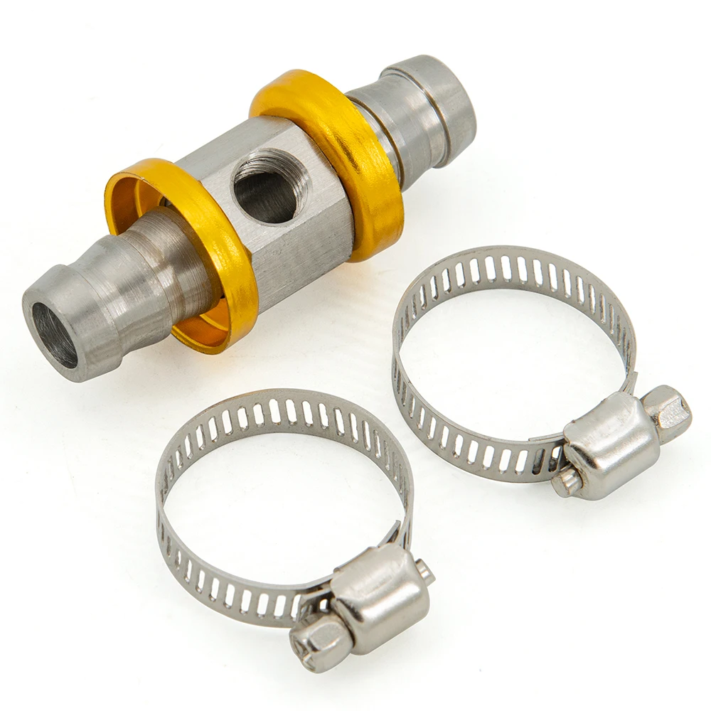 Aluminum 1/8 NPT Oil Pressure Sensor Tee To 1/2(3/8)NPT Adapter Turbo Supply Feed Line Gauge NPT Male Famale Joint Connector