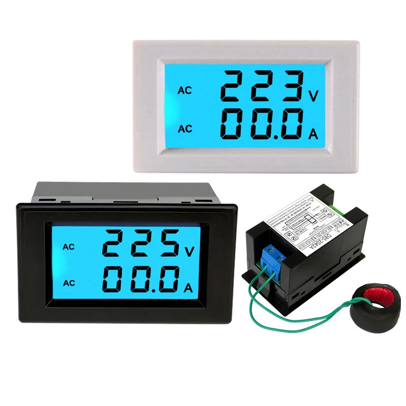 AC voltage and ammeter digital display 220V voltage and current detection dual display voltage and current test instrument