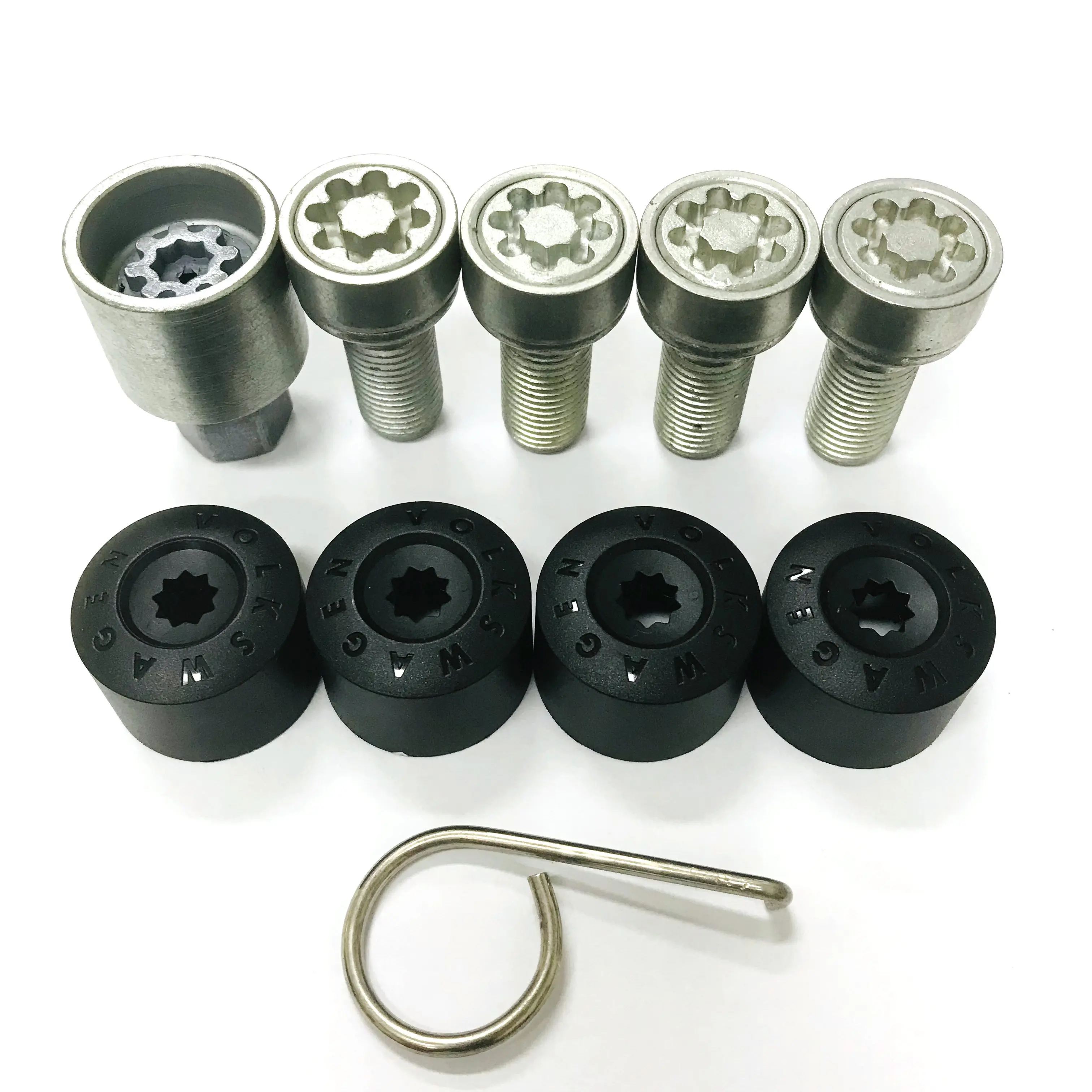 Anti-theft Steel Wheels Screw Bolt Key Lock Lug Nut Set ForVW/Golf forJetta/Beetle/Passat/Audi