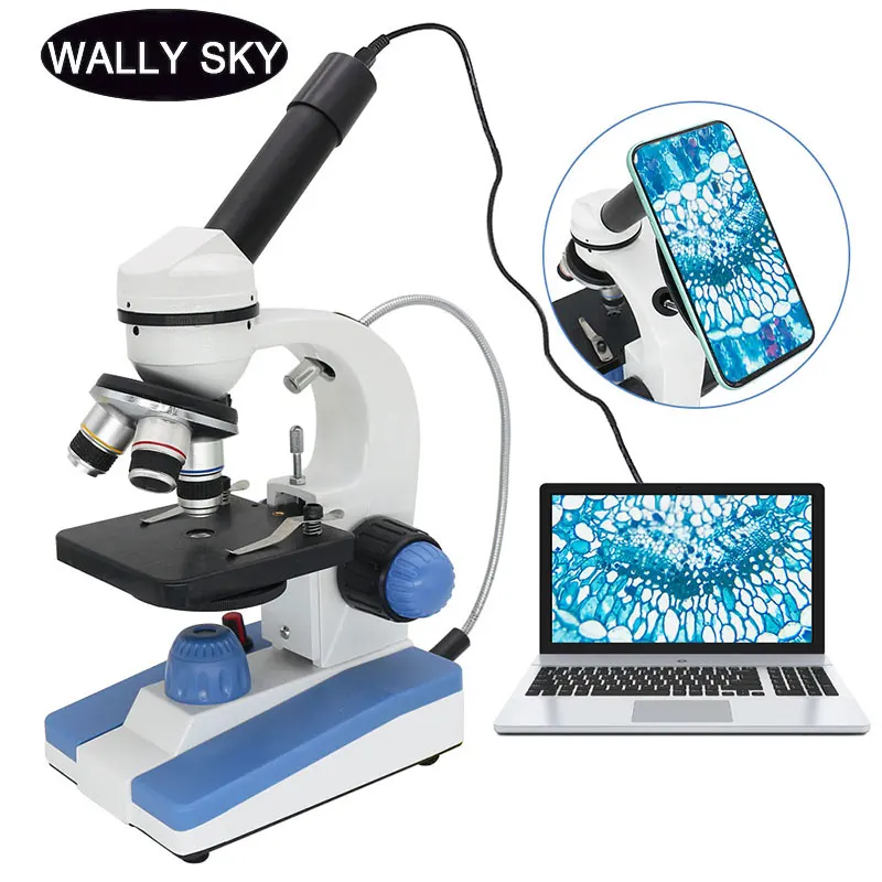 

Digital Microscope 2000X LED Monocular Microscope Student Lab Biological Microscope 2.0MP Digital Camera Eyepiece Present Gift