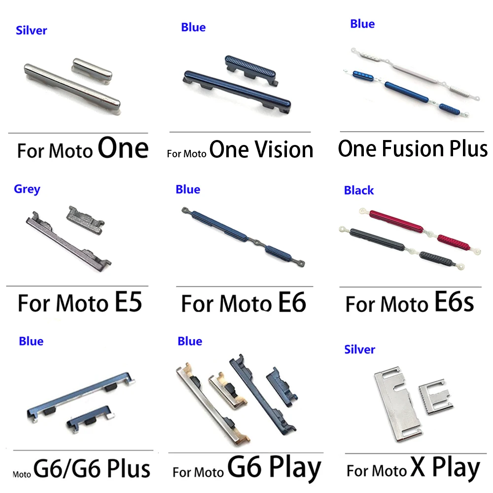 Power On Off Volume Switch Side Keys Button Flex Cable For Moto E6S E6 E5 E2020 One Vision X Play One Fusion G6 Plus Play