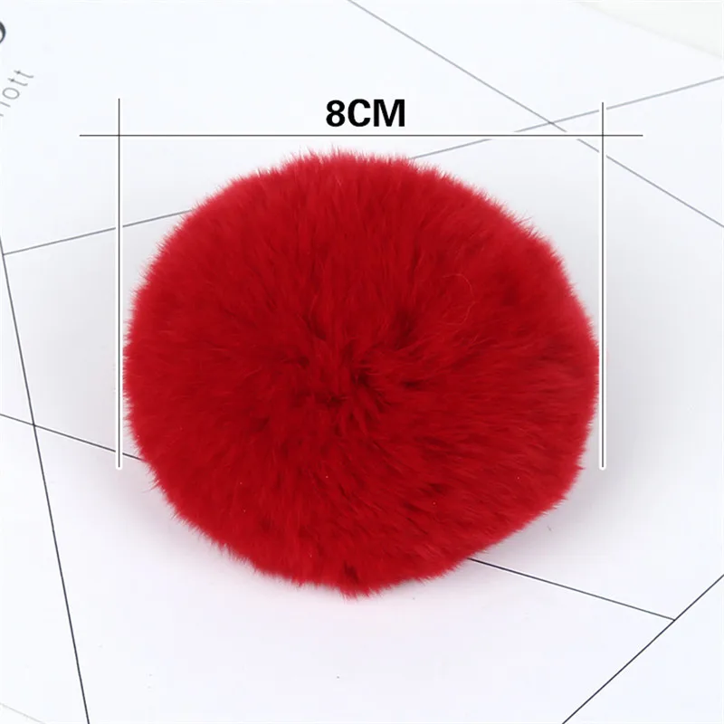 1 pz fai da te Pompon palla 8cm imitare palle di pelliccia di coniglio pon pon artigianato cucito su sciarpa lavorata a maglia cappelli pelliccia