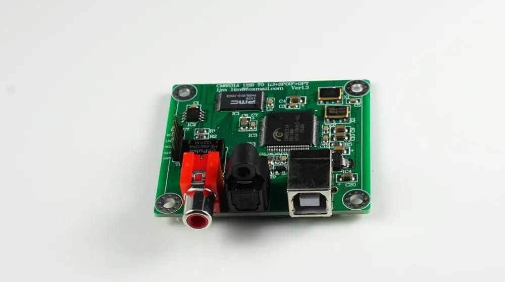 2pcs CM6631A USB to Coaxial and Optical Fiber SPDIF I2S Converter 24bit 192kHz