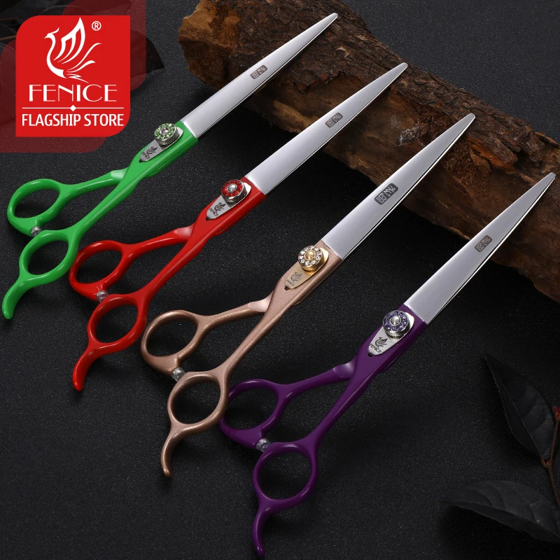 Fenice Professional 7.0 7.5 8.0 inch Pet dog Grooming scissors dog scissors cutting straight shears tijeras tesoura