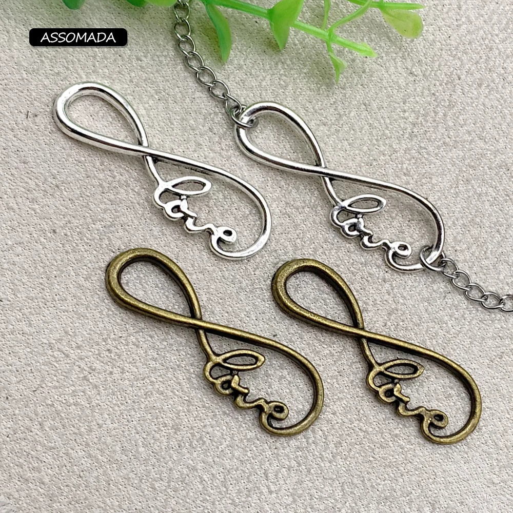 

Charms Infinity Symbol Connectors Pendant For Jewelry Making DIY Handmade Craft Infinite Antique Silver Bronze Color Charms