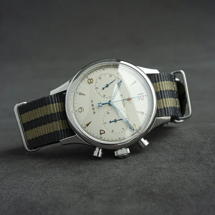 40MM Polit 1963 luminou watch versione ufficiale cronografo meccanico orologi da uomo classic vintage collection orologio da polso