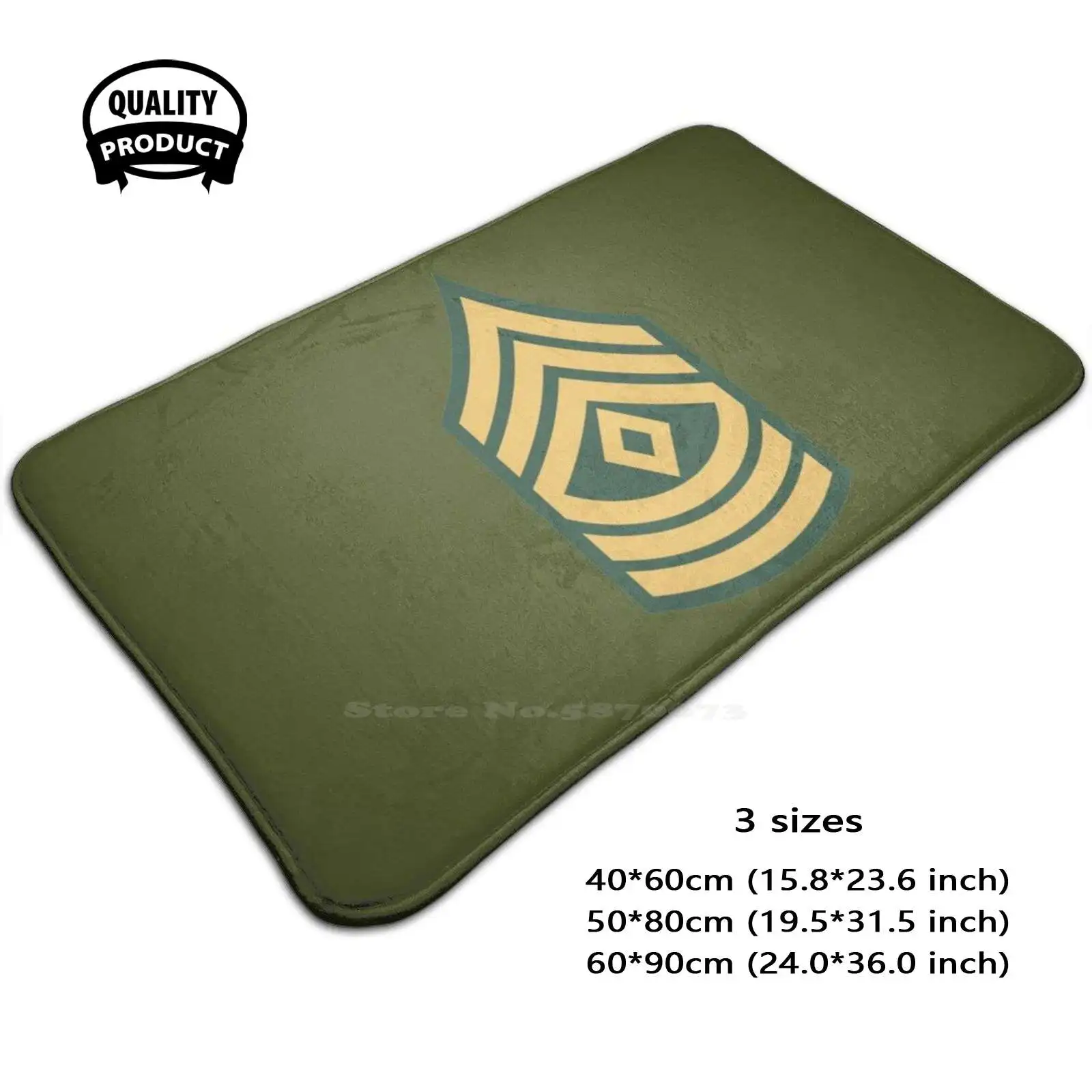 United States Us Army Military Rank - First Sergeant E8 Soft Cushion Home Carpet Door Mat Car Rug Usa United States America