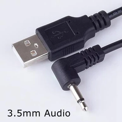 Czarny 1m gniazdo USB Aux 2.5mm 3.5mm dźwięk Mono 4 polak kabel USB2.5 2.5mm gniazdo USB USB 2.0 do DC2.5mm 2A ładowania kabel zasilający 3FT