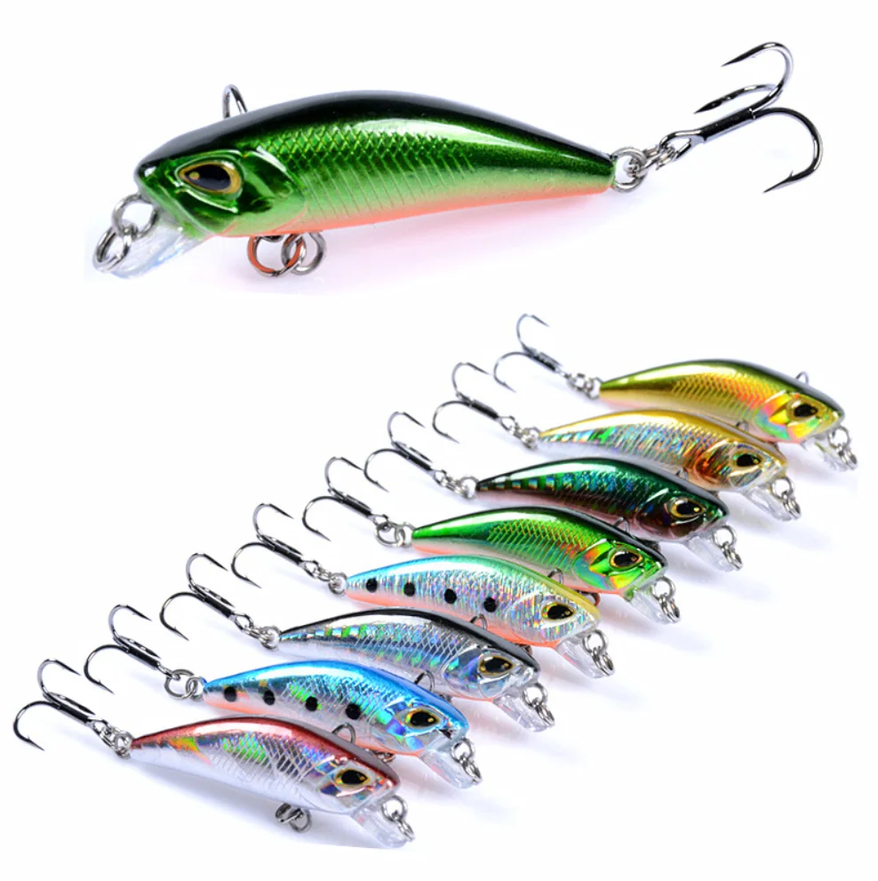 

1PCS 47mm 4g Fishing Wobblers Crank Shad Lure Minnow Bionic Fake Floating Luya Bait Tackle Set for Sea Bass Accessories Crankbai