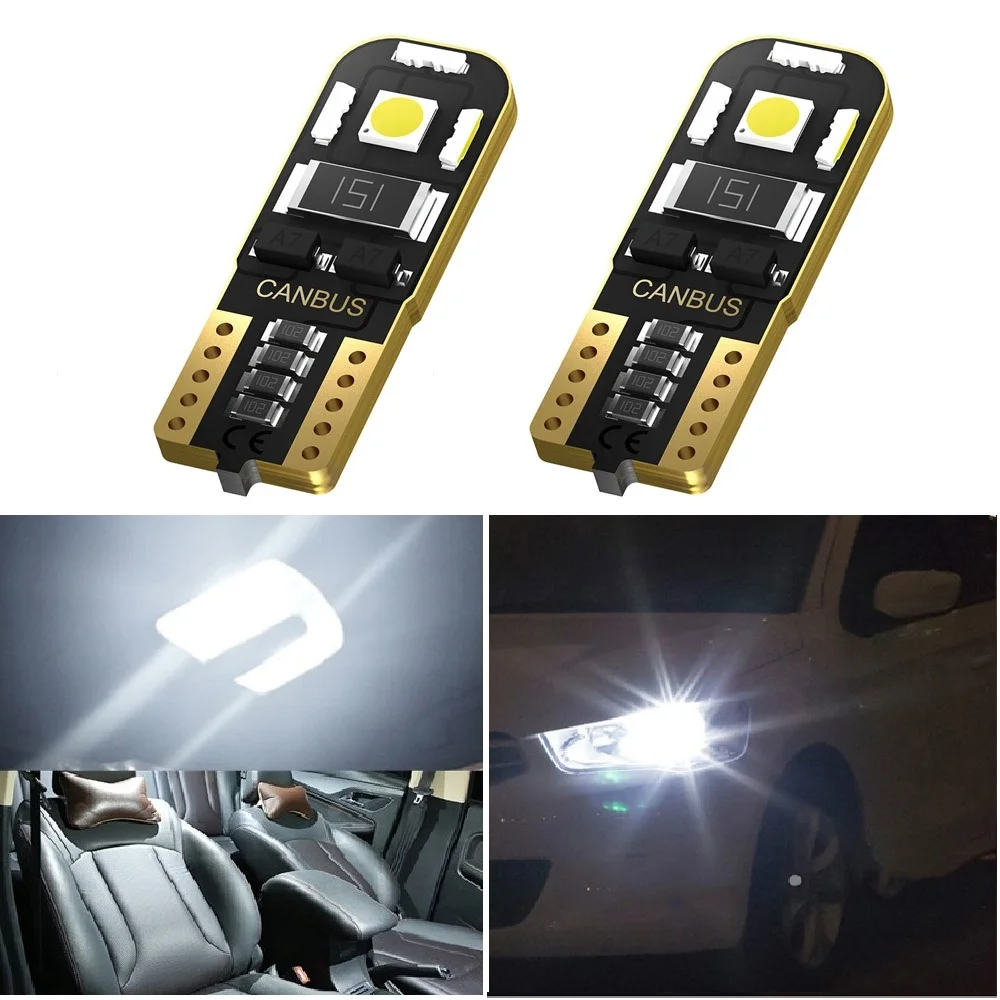 2pcs W5W LED T10 Canbus 2825 LED Car Parking Light Bulb For Mercedes Benz Vito Viano Valente Metris V Class W447 W639 V260 W203