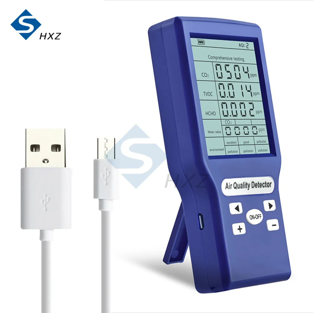 Formaldehyde TVOC Air Quality Detector PM2.5 Carbon Dioxide Detector Air Quality Detector Reliable Digital CO2 Sensor Meter