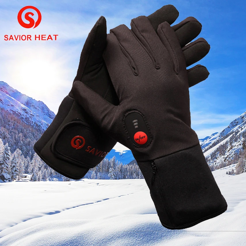 

SAVIOR 7.4V 3 levels Electric Rechargeable heated Gloves Waterproof Cycling Skiing Gloves heated Winter thick outdoor Ski gloves