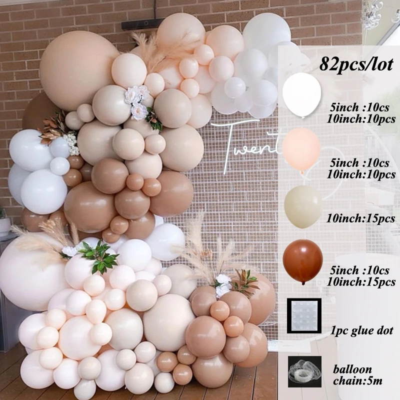 New Pink Latex Balloons Garland Arch Kit  Chrome Rose Gold Globos Background Wedding Birthday Party Decorations Kids Baby Shower