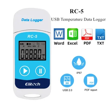 Alta Precisão USB Temperatura Data Logger, Reading Point Recorder, RC-5, 32000, -40%