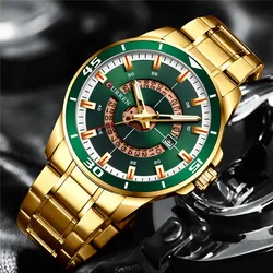 Curren Sport Mannen Horloge Top Brand Luxe Goud Militaire Zaken Waterdicht Man Klok Roestvrij Staal Quartz Man Horloge