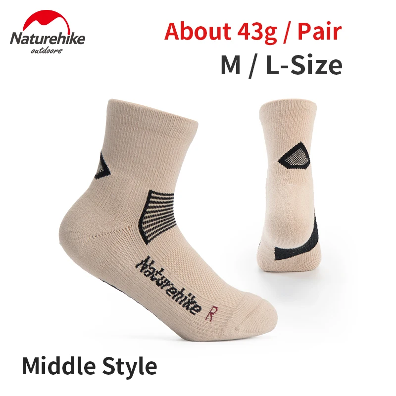 

Naturehike Sports Fitness Socks Outdoor Run Breathable Comfortable Coolmax Right Angle Socks Short/Medium/Long 3 Styles