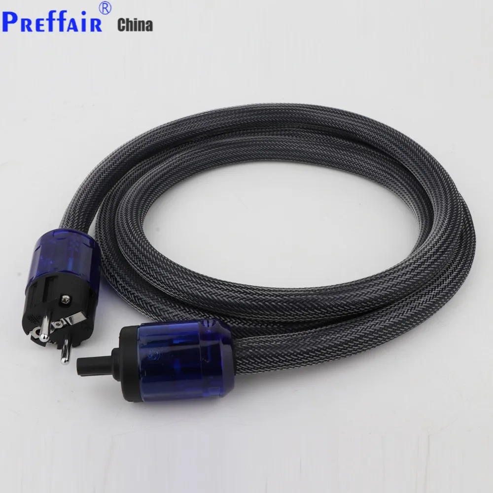

Preffair D503 HI-End OFC Copper Audiophile US/EU Power Cord Cable With 8 Figure 2 holes 2-pin IEC Power Cable