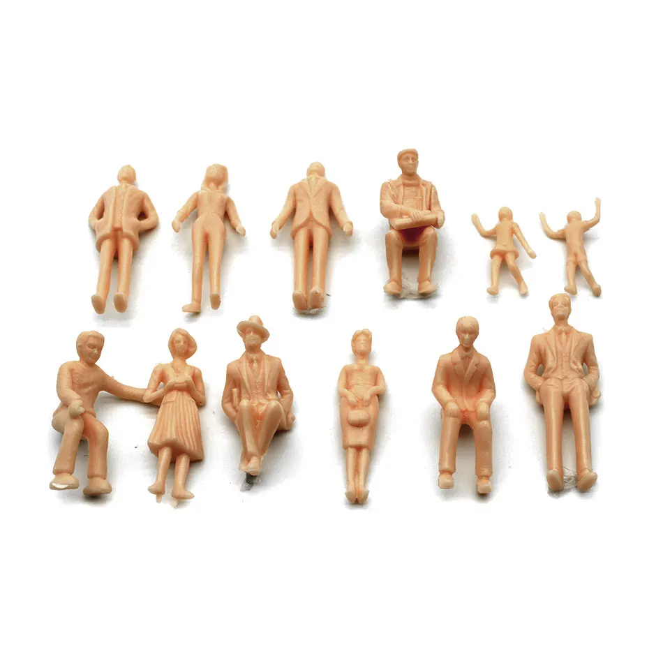 20pcs 1:30 1:42 Miniature Figures Skin People Model ABS Plastic Passengers Toys Railway Train Layout Architecture Building Kits