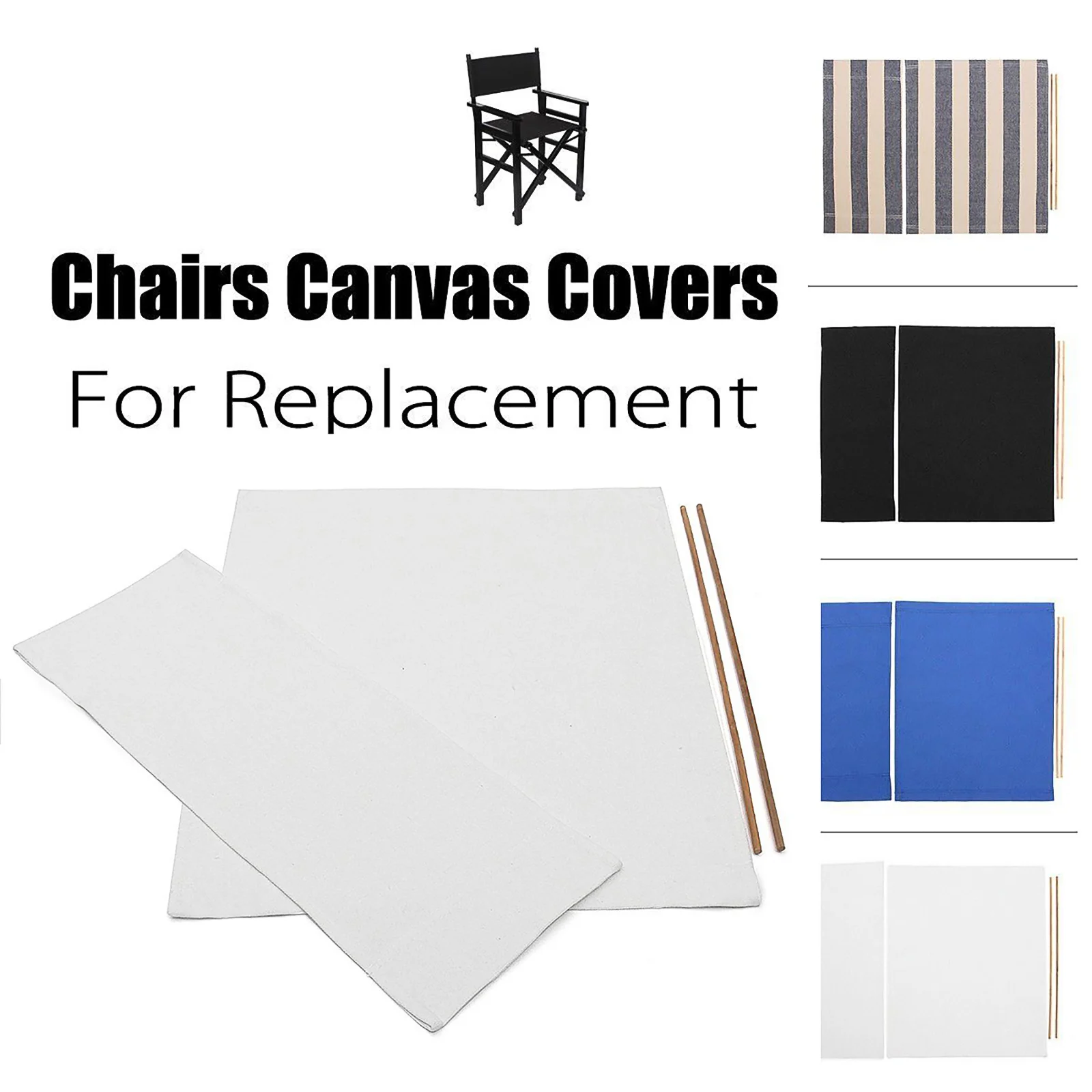 Waterproof Directors Chair Covers Canvas Seat Covers Replacement For Directors Outdoor Garden Yard Camping Picnic Fishing Chairs