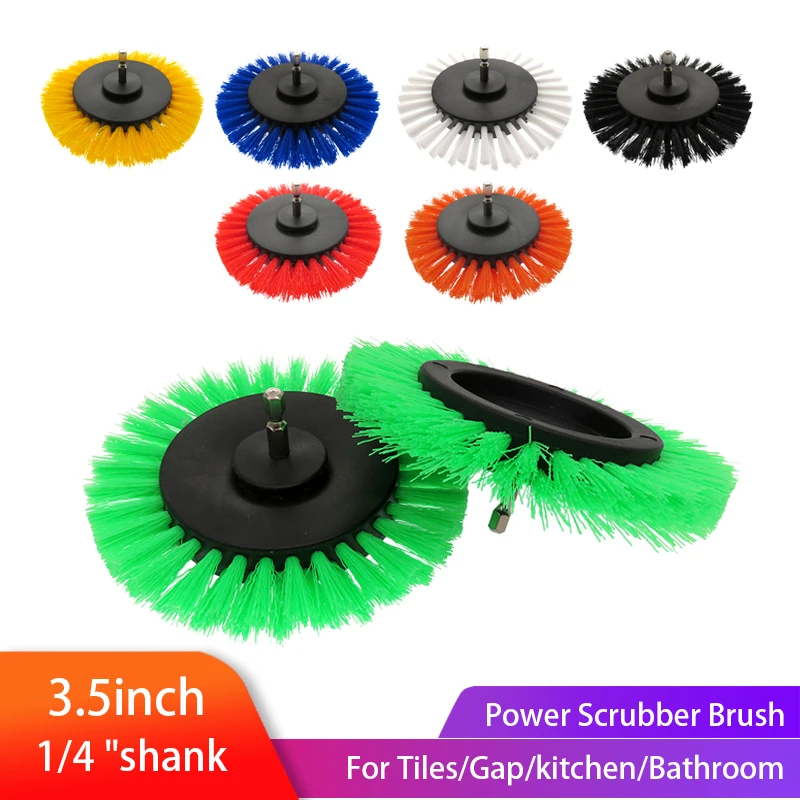 3.5 Inch Drill Cleaning Brush Scrubber Electric Brush with 1/4