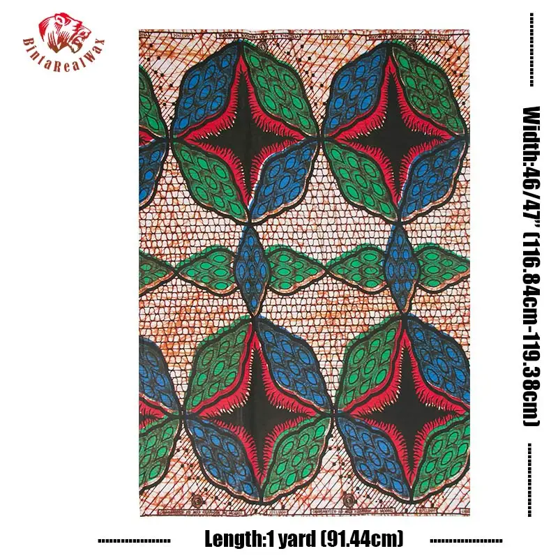 2022 Good Quality Cotton African Ankara  Wax Fabric for Party Dresses 6 Yards African Real Wax Print Fabric PL093